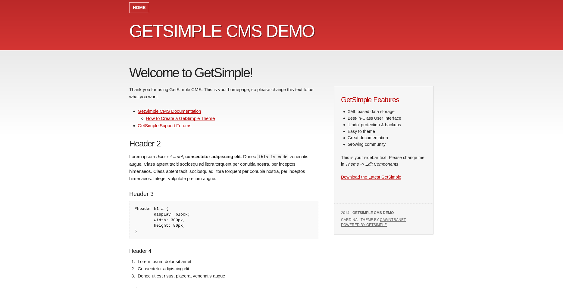 GetSimple CMS - das ideale CMS für kleine Websites ohne Datenbank