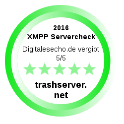 Digitales Echo XMPP Test trashserver.net Siegel